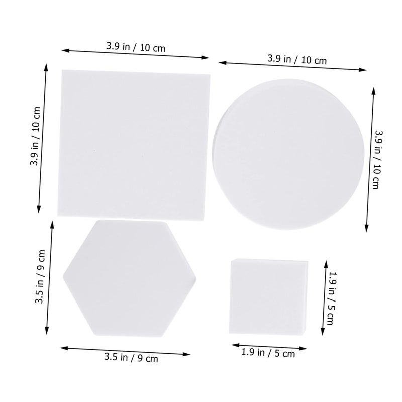 Geometric Foam Photography Props Set 4PCS for Jewelry Cosmetics Makeup Tools - Image 4