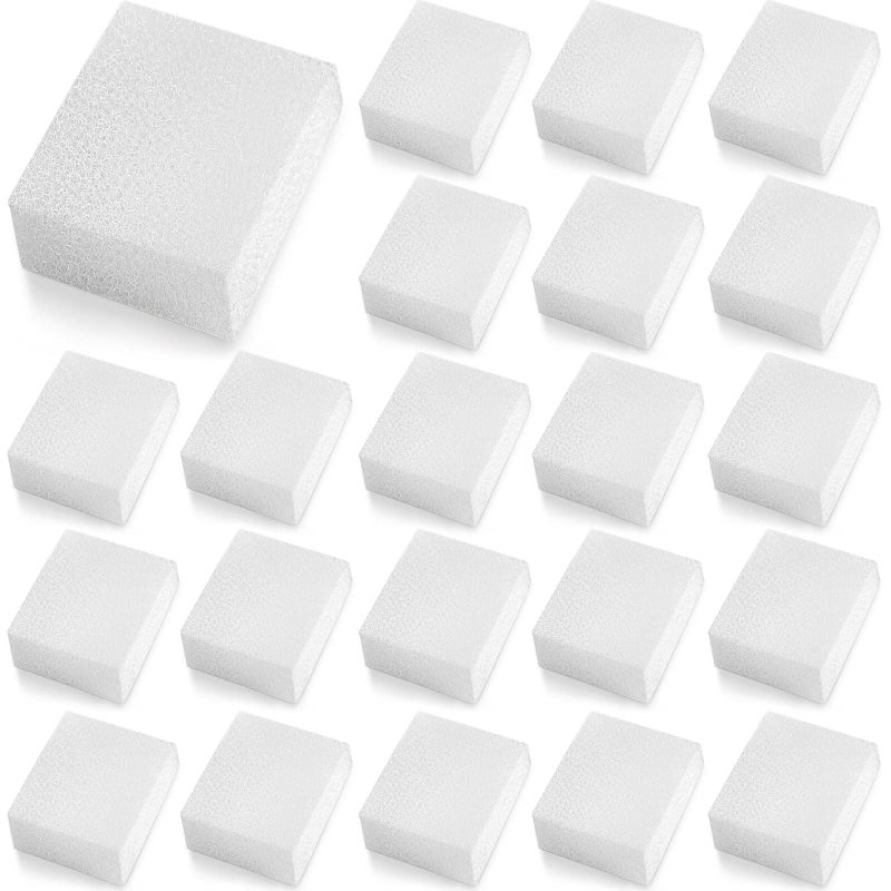 Mudder 24 Pcs Cat Water Fountain PreFilter Sponge for 67oz2L Pet Fountain Trimmable Foam Filters for Dog Cat Block Shape
