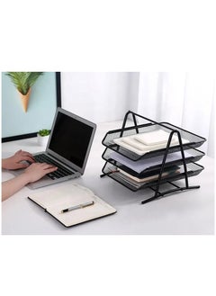 ELTRAZONE 3 Tier Document Tray Desk Stackable File Organizer  - Image 4