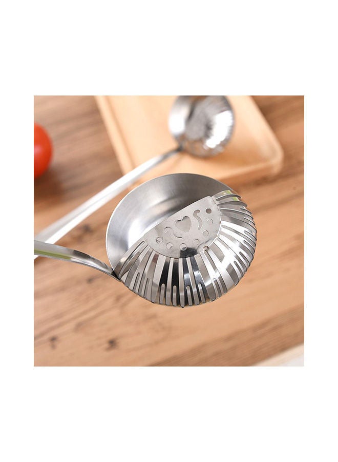 NIBEMINENT 2 In 1 Soup Ladle Hot Pot Skimmer Colander Strainer Silver 33x9x9centimeter - Image 5