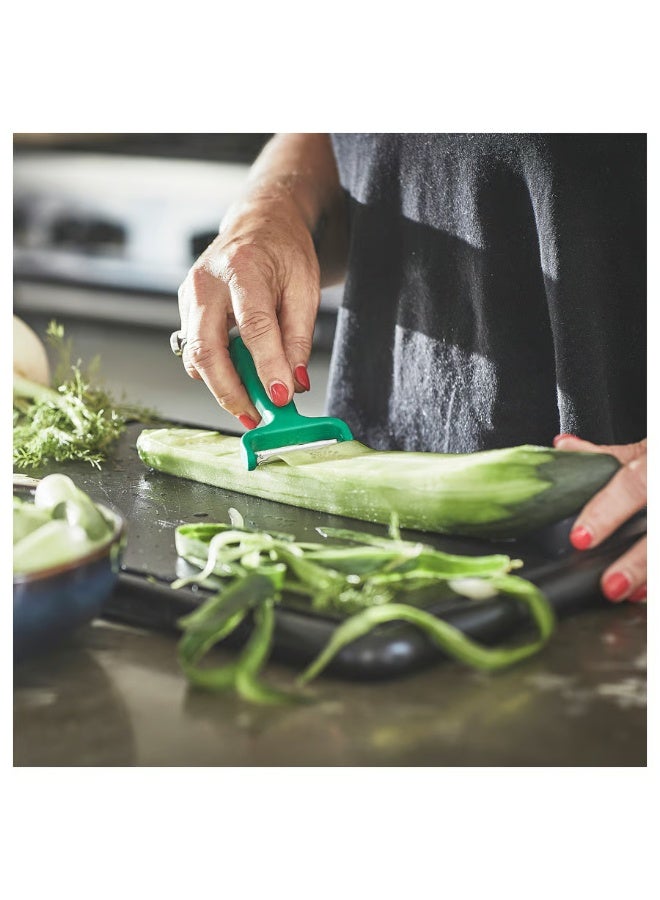 أيكيا مقشرة Y من ايكيا لتقشير الخضروات الجذرية الطويلة مثل الجزر أو الجزر الأبيض والبطاطس والخيار والقرع باللون الأخضر الفاتح - Image 3