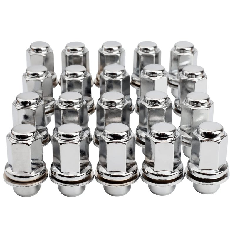 Set of 20 14x15mm OEM Style Factory 180 Inch 78 22mm Hex Mag Washer Lug Nuts Compatible with Sequoia Landcruiser Tundra Lexus LX
