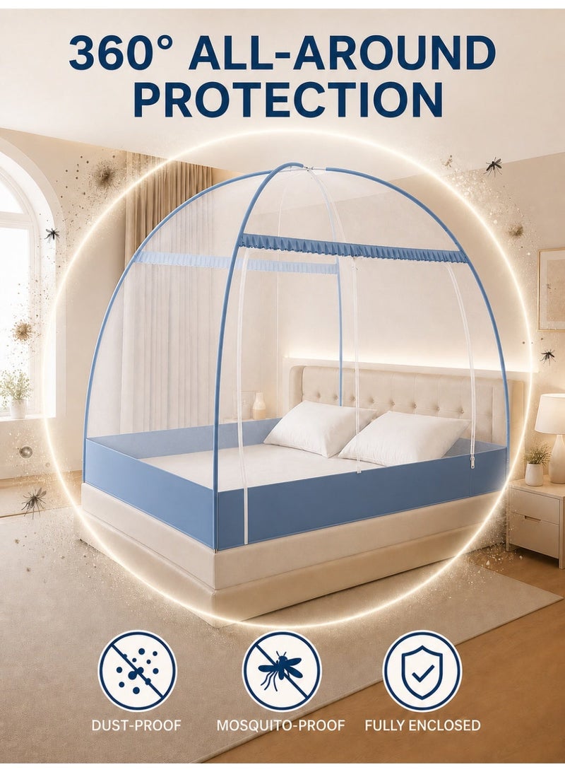 OHTEX HOME خيمة شبكة البعوض المحمولة ، قوس معزز بالأسلاك الصلبية ، البعوض قابلة - Image 4