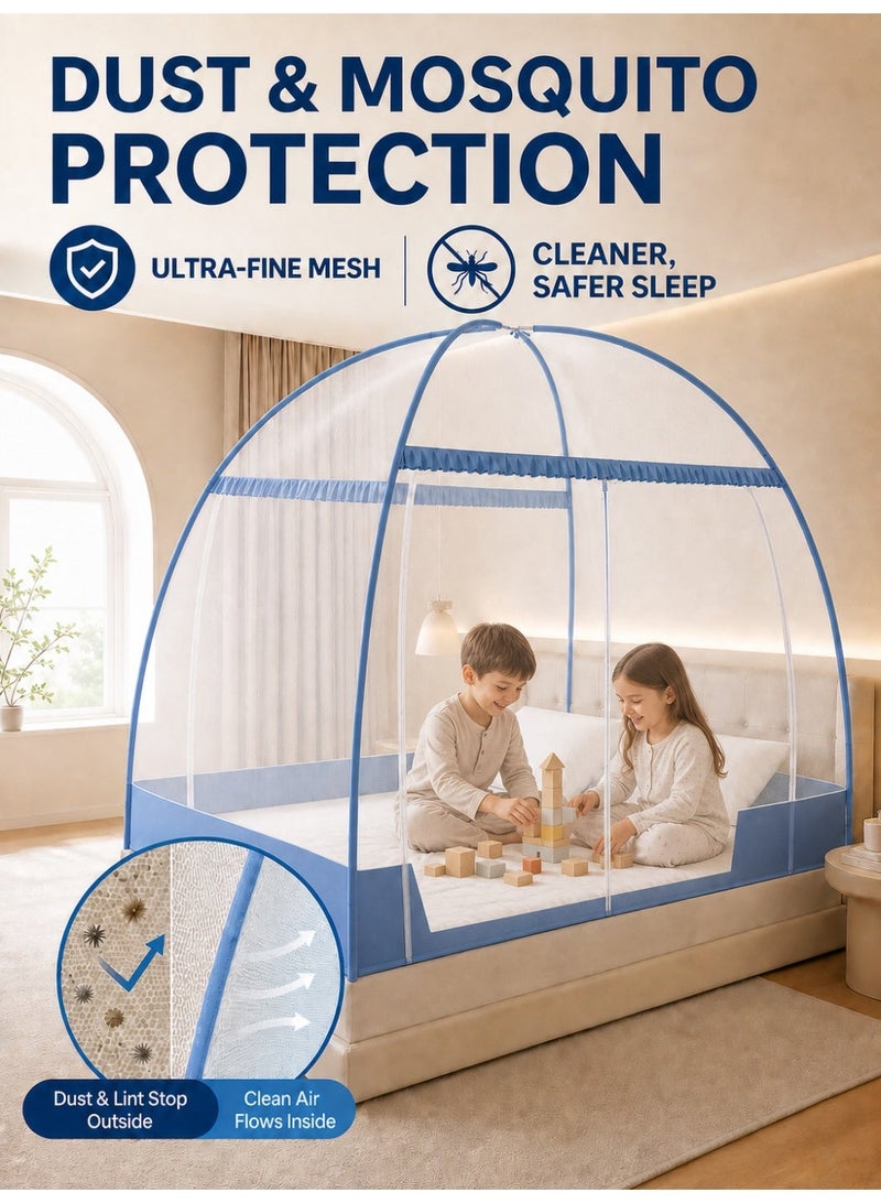 OHTEX HOME خيمة شبكة البعوض المحمولة ، قوس معزز بالأسلاك الصلبية ، البعوض قابلة - Image 1