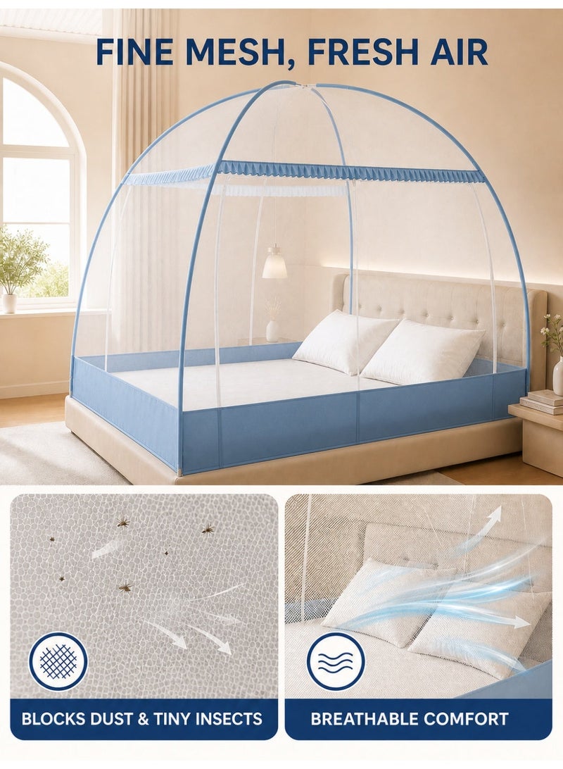 OHTEX HOME خيمة شبكة البعوض المحمولة ، قوس معزز بالأسلاك الصلبية ، البعوض قابلة - Image 5