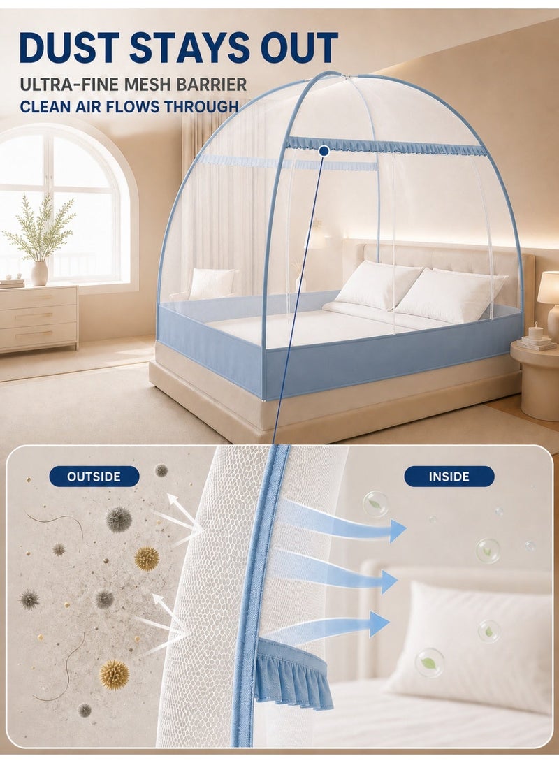 OHTEX HOME خيمة شبكة البعوض المحمولة ، قوس معزز بالأسلاك الصلبية ، البعوض قابلة - Image 3