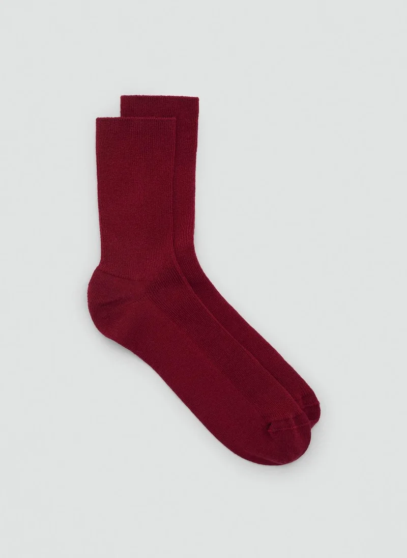 MANGO Ribbed cotton socks