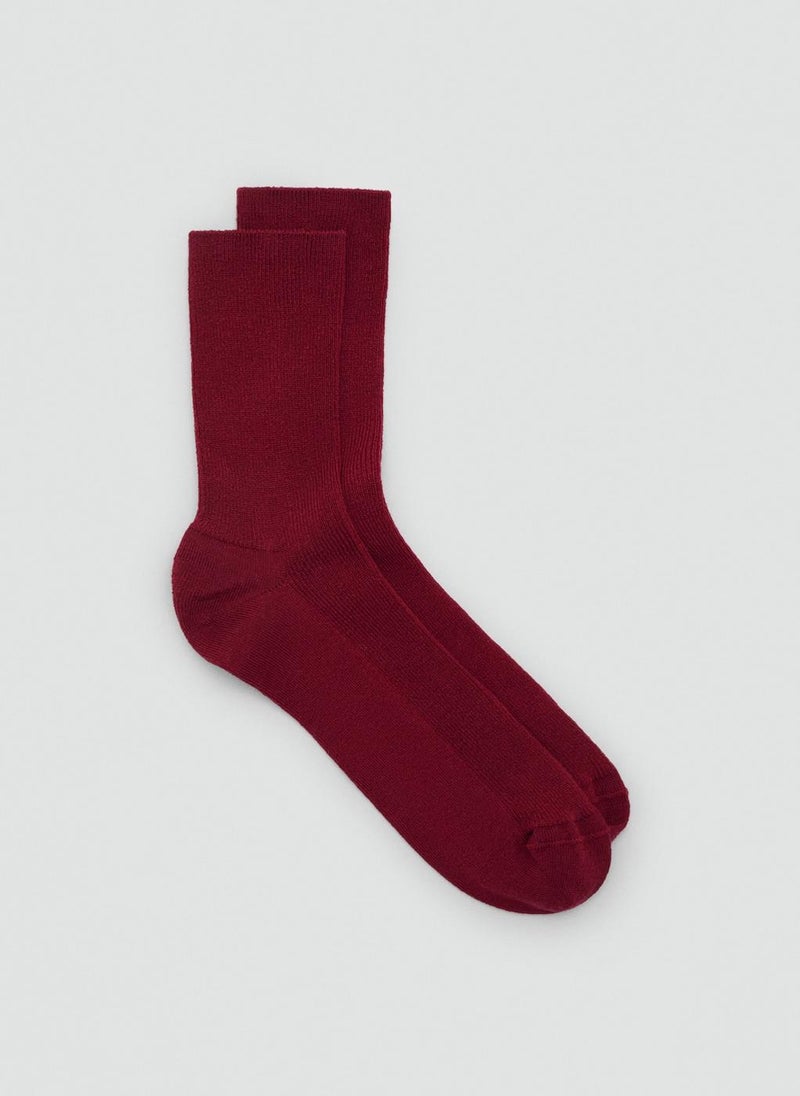 MANGO Ribbed cotton socks - Image 1