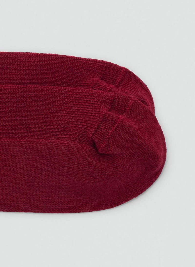 MANGO Ribbed cotton socks - Image 2