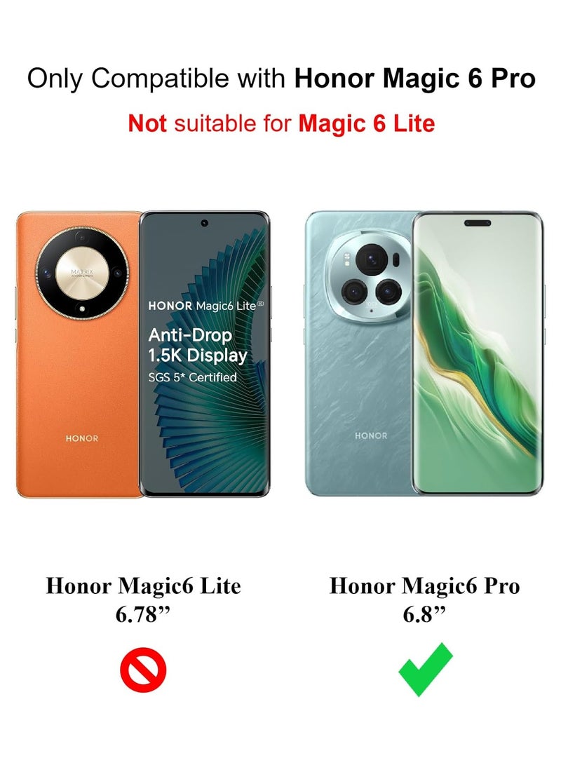 Case for Honor Magic 6 Pro Soft Flexible Slim Fit TPU Back Cover Matt Black Protective Case with Camera Protection Designed for Honor Magic6 Pro 5G  - Image 2