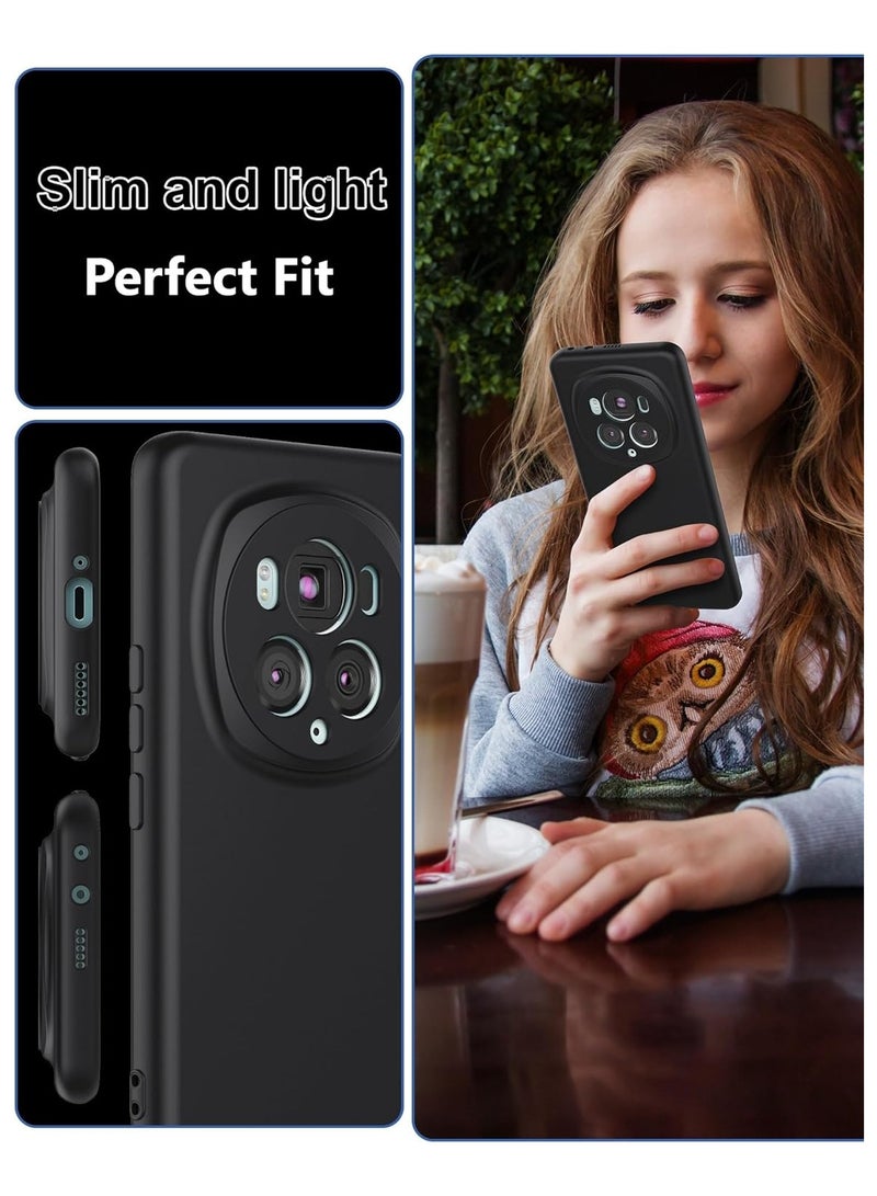 Case for Honor Magic 6 Pro Soft Flexible Slim Fit TPU Back Cover Matt Black Protective Case with Camera Protection Designed for Honor Magic6 Pro 5G  - Image 3