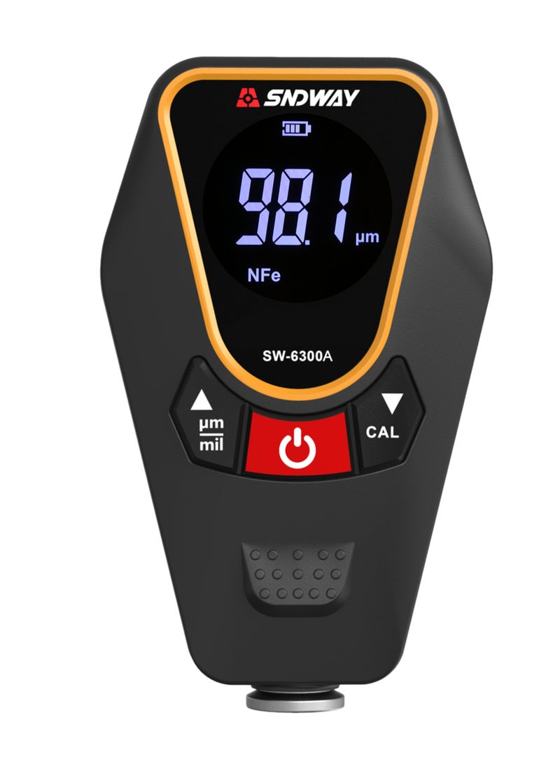 SNDWAY Paint Thickness Gauge for Cars, Coating Thickness Gauge Meter Handheld with Backlight LCD, Measuring Range 0~1200μm, Resolution 0.01μm, Fe/NFe Automatic Detection, µm/mils, Auto Off - Image 2