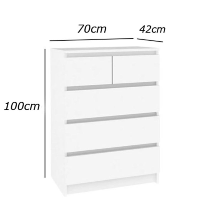 فرنتشر ستور وحدة ادراج مودرن ام دى اف - ارتفاع 100 سم - عرض 70 سم - عمق 42 سم ، من فرنتشر ستور. - Image 4
