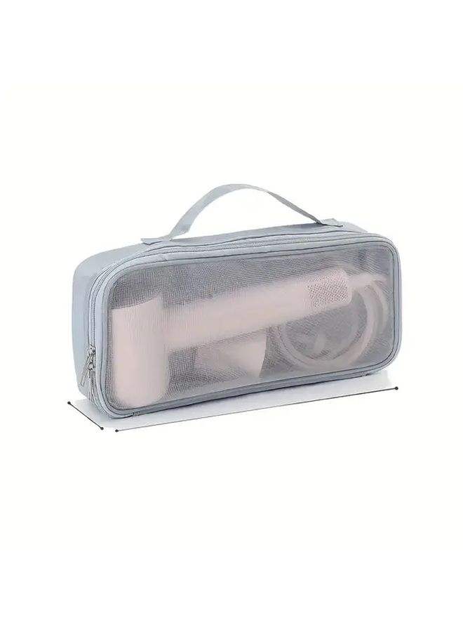 Blue Travel Storage Bag for Hair Dryer Curling Iron and Straightener - Image 5