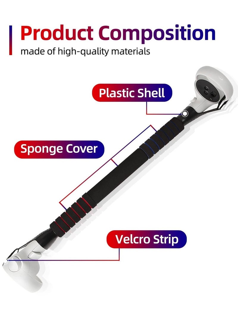 Captaintech Long Stick Handle Extension Grips Stand for Meta Quest 2 Quest Rift S Playing Beat Saber Games - Image 4