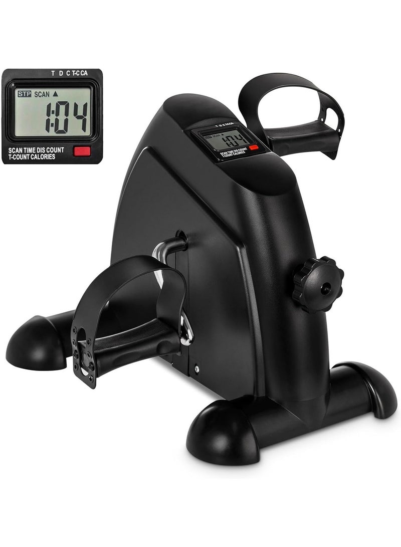 دراجة تمرين مصغرة-دراجة تمرين تحت المكتب، جهاز تمرين محمول للقدمين، مع شاشة LCD لعرض البيانات، للشباب وكبار السن - Image 1