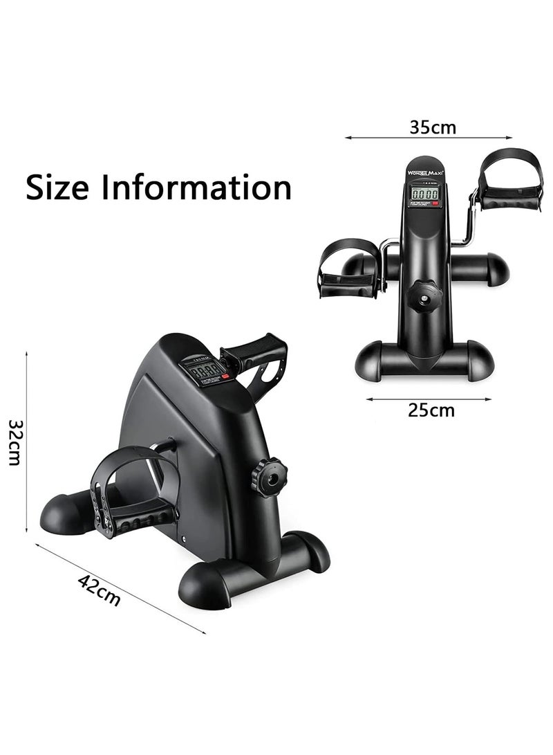 دراجة تمرين مصغرة-دراجة تمرين تحت المكتب، جهاز تمرين محمول للقدمين، مع شاشة LCD لعرض البيانات، للشباب وكبار السن - Image 5