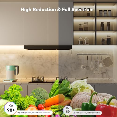 PAUTIX COB LED Strip Light 16.4ft,Engineering Level UL Listed Warm White 3000K,CRI93+ Super Bright High Lumen,Dimmable 24V Flexible LED Tape Light with RF Remote,for Cabinets,Home&Office DIY Lighting - Image 4