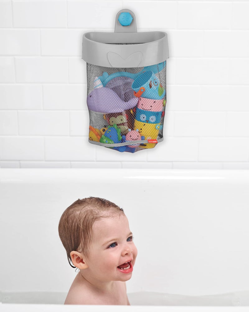 Skip Hop Skip Hop Moby Hanging Bath Toy Organizer Scoop, Grey  - Image 4