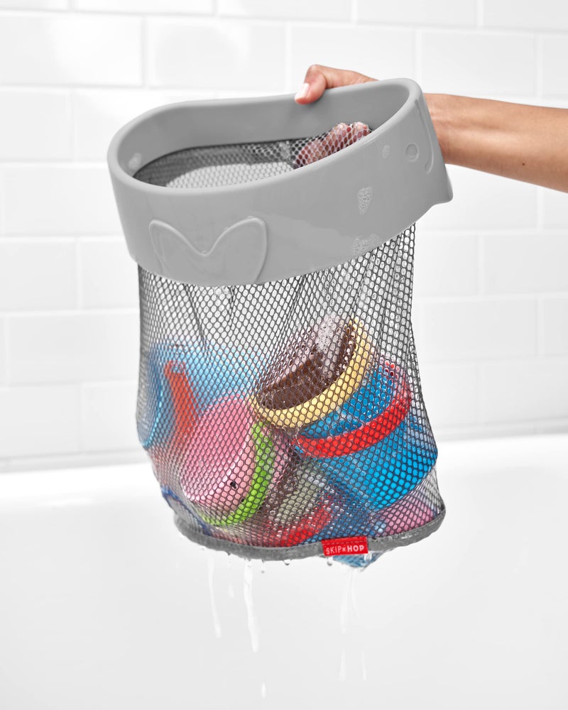 Skip Hop Skip Hop Moby Hanging Bath Toy Organizer Scoop, Grey  - Image 5