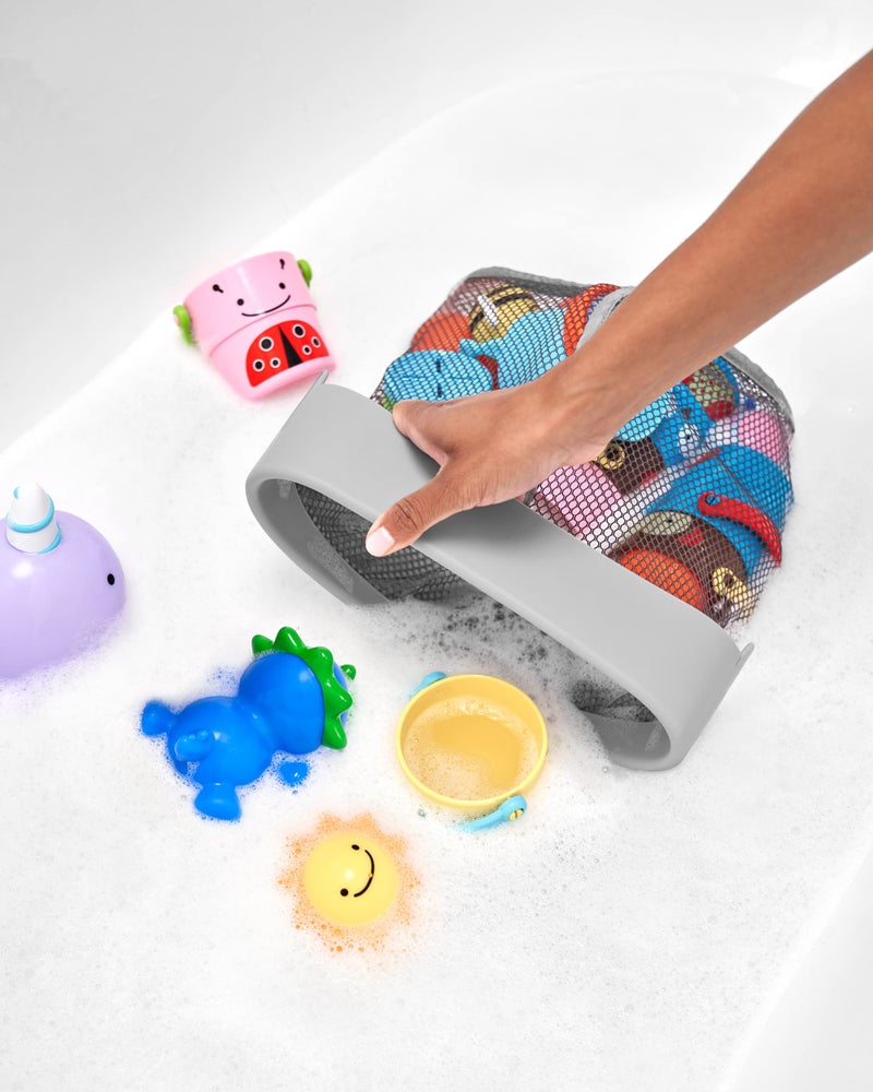 Skip Hop Skip Hop Moby Hanging Bath Toy Organizer Scoop, Grey  - Image 2