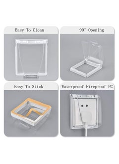 Generic Clear Plastic Waterproof Wall Outlet Cover Safety Cover Electrical Outlet Waterproof for Living Room Bedroom Folding Doorbell Cover Kitchen Bathroom Accessories  - Image 4