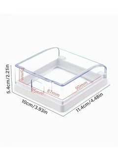 Generic Clear Plastic Waterproof Wall Outlet Cover Safety Cover Electrical Outlet Waterproof for Living Room Bedroom Folding Doorbell Cover Kitchen Bathroom Accessories  - Image 5