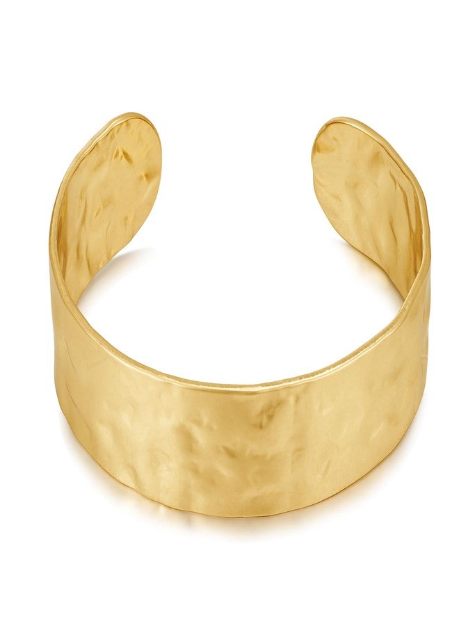 ليلي آند وايت أساور ذهبية من LILIE&WHITE للنساء، أساور مطروقة، أساور ذهبية للذراع، أساور ذهبية، أساور مفتوحة قابلة للتعديل، أساور عريضة للمعصم - Image 1