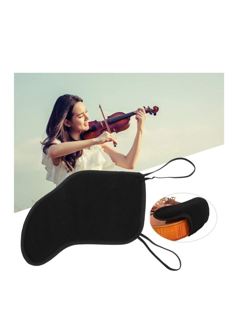 Luckam Violin Shoulder Rest Pad for Violin 4/4-4/3 Soft Cotton Sponge Violin Chin Rest Pad 4/3-4/4 Violin AccessoriesFlannelette Violin Cover Protector - Image 1