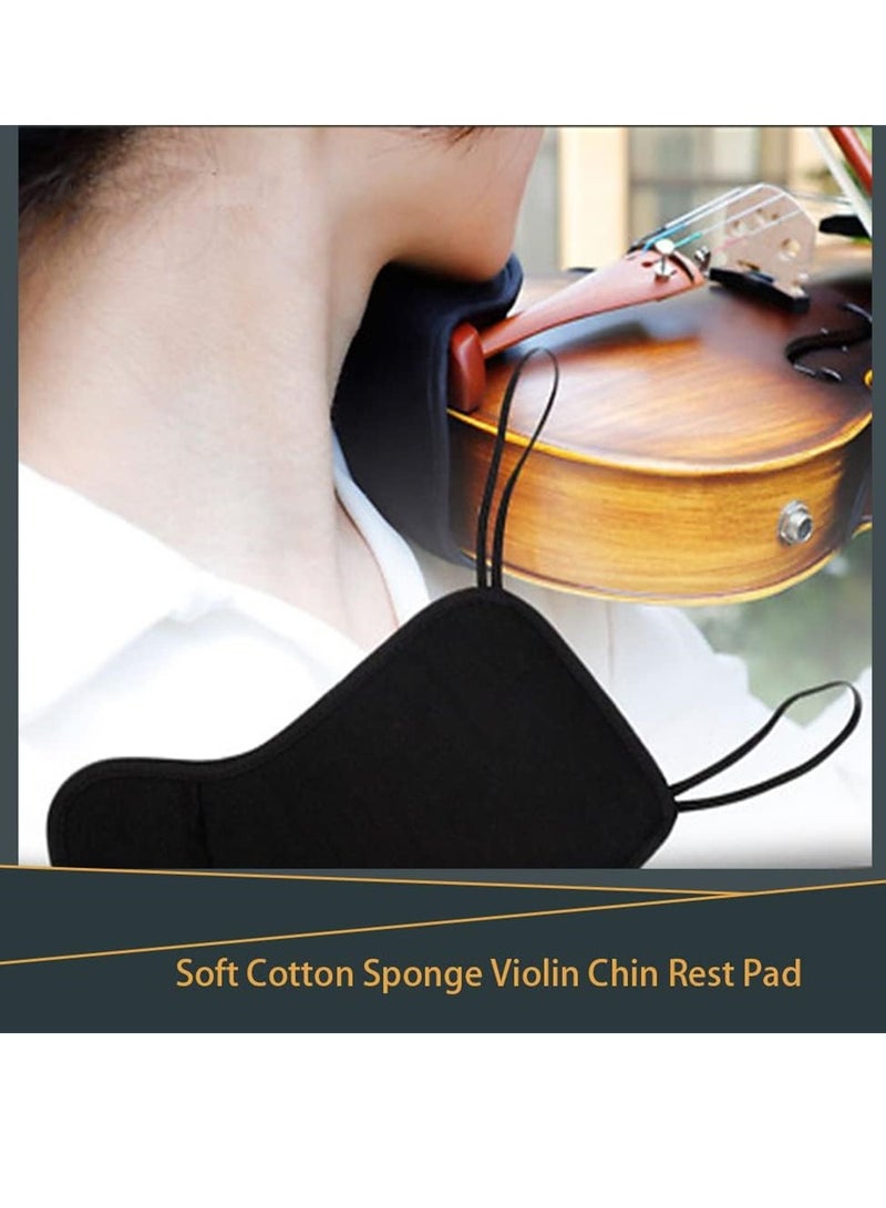 Luckam Violin Shoulder Rest Pad for Violin 4/4-4/3 Soft Cotton Sponge Violin Chin Rest Pad 4/3-4/4 Violin AccessoriesFlannelette Violin Cover Protector - Image 4