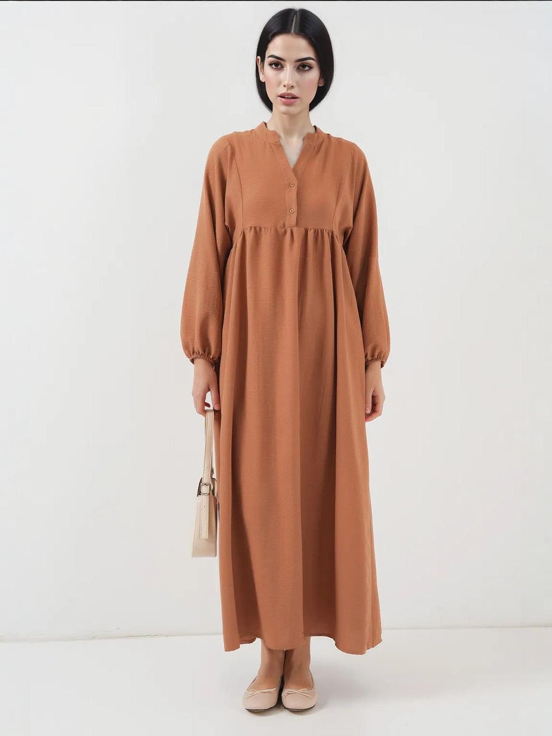 BIG DART BDART V-Neck Buttoned Maxi Dress - Image 1
