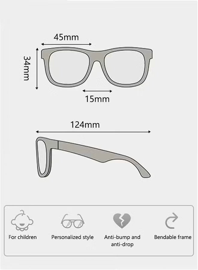 GIFT 2PCS Blue Light Glasses for Kids Computer TV Phone Children Gaming Eyewear Silicone Flexible Eyeglasses for Boys Girls Age 2-8 Anti blue light and Headache - Image 3