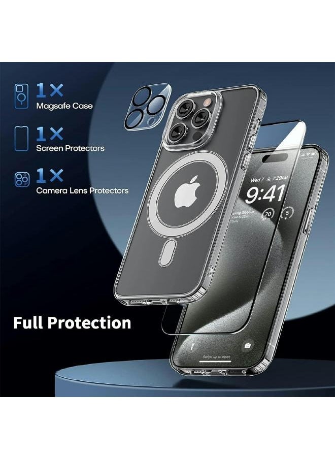 S-TOP - Full protection package for iPhone 15 Pro Max with a cover that supports wireless charging (MagSafe), complete protection for your device against scratches and falls (7in1) original package from S-TOP - Image 1
