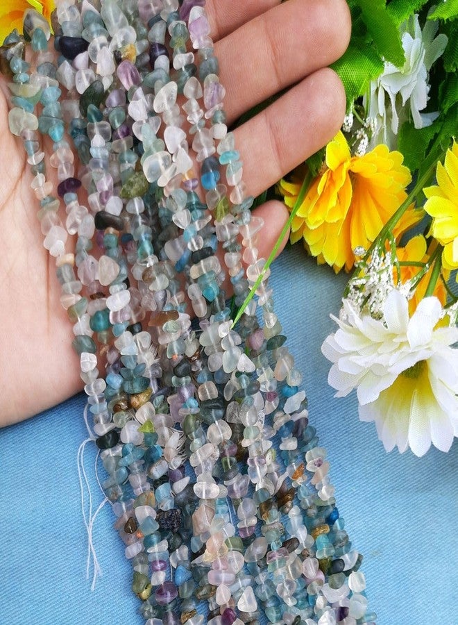 Maitri Export Multi Fluorite Crystal - Stone/Beads/Gemstone Chips Loose Beads in String for Making Necklace/Jewelry/Bracelet/Mala (Multi Fluorite) - Image 3