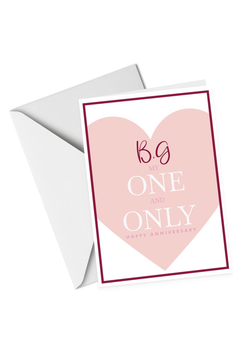 Share the Love A4 Happy Anniversary Personalised Greeting Card - Image 2