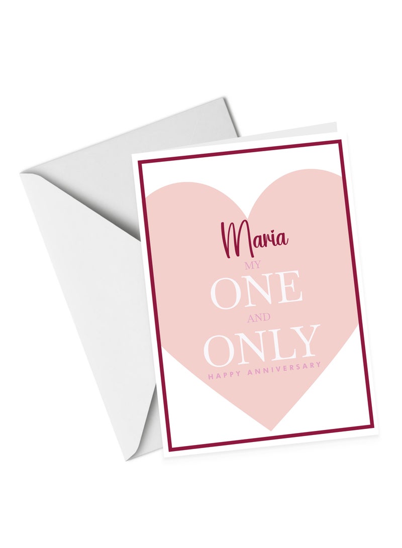 Share the Love A4 Happy Anniversary Personalised Greeting Card - Image 3