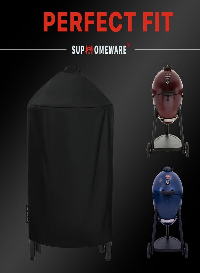 Suphomeware 6755 Grill Cover for Char Griller and Akorn Kamado, Waterproof Heavy Duty Black Grill Cover - Image 2