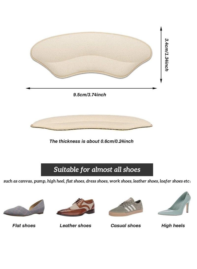 Generic 4 Pairs Heel Grips Liner Cushion Inserts for Loose Shoes, Heel Pads Snugs for Big Shoe Men Women, Filler Improved Shoe Fit and Comfort, Stop Slipping and Blistering  - Image 2