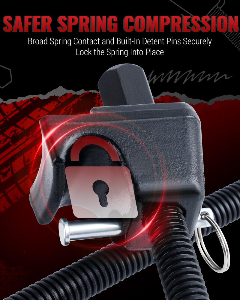 Reywoo Spring Compressor Tool, Heavy-Duty Coil Spring Compressor Tool with Locking Pins, Strut Spring Compressor 13/16" Socket 1/2" Drive to Compress The Coil Spring - Image 4