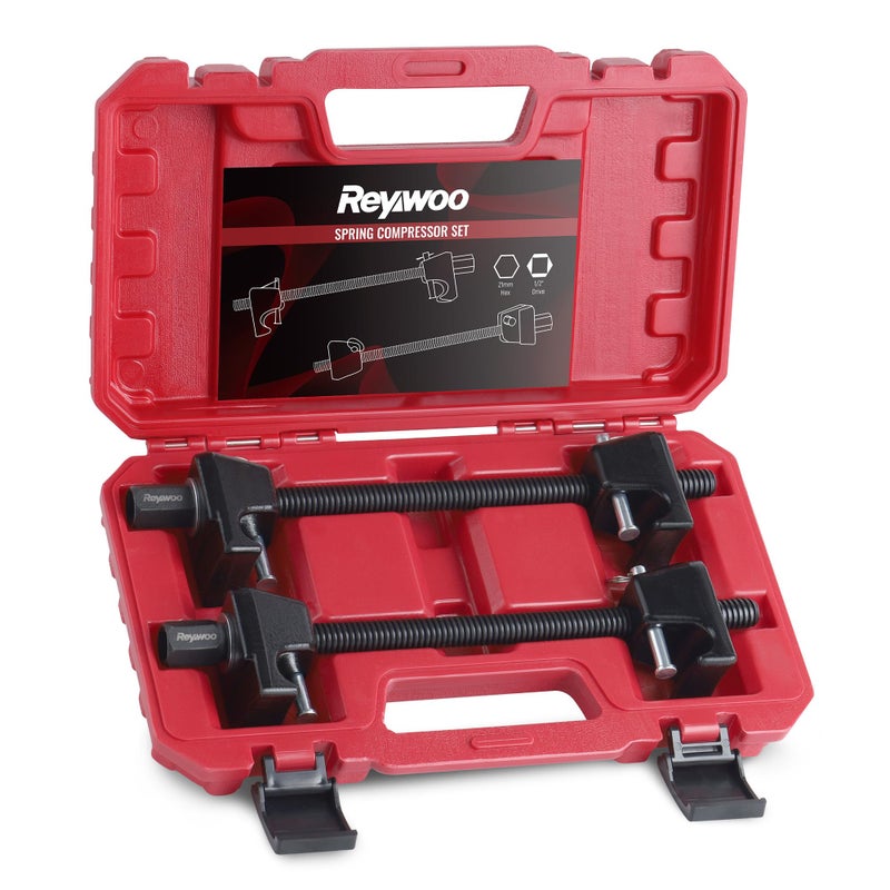 Reywoo Spring Compressor Tool, Heavy-Duty Coil Spring Compressor Tool with Locking Pins, Strut Spring Compressor 13/16" Socket 1/2" Drive to Compress The Coil Spring - Image 1