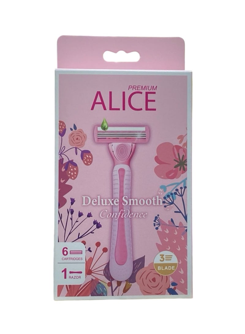 PREMIUM Deluxe Smooth Confidence 6 Cartridges 1Razor