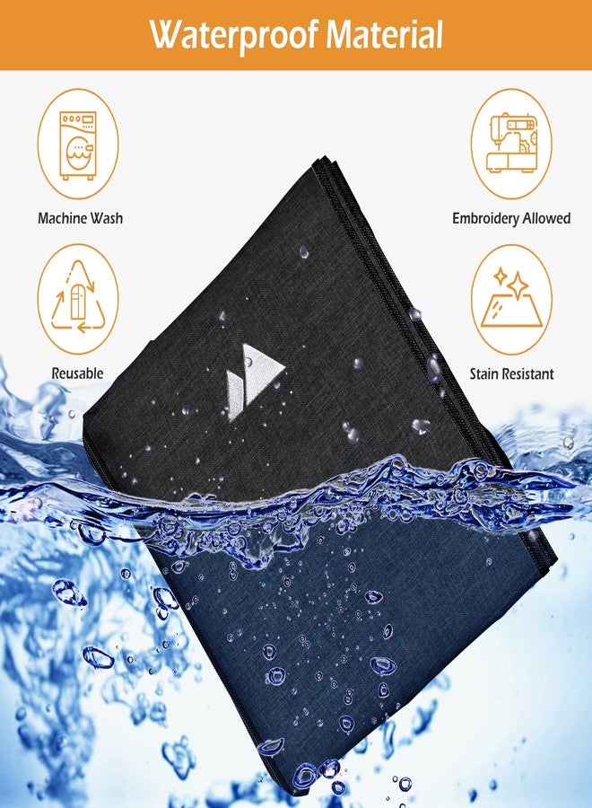 ميسلو حقيبة ملابس معلقة شديدة التحمل من MISSLO مقاس 43 بوصة، حقيبة بدلة رجالية مقاومة للماء من قماش أكسفورد، غطاء بدلة للسفر، تخزين ملابس في خزانة ملابس مطرزة، أسود - Image 5