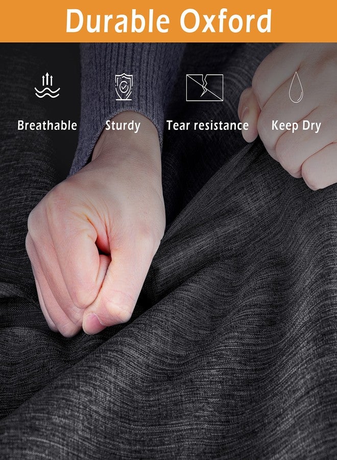 ميسلو حقيبة ملابس معلقة شديدة التحمل من MISSLO مقاس 43 بوصة، حقيبة بدلة رجالية مقاومة للماء من قماش أكسفورد، غطاء بدلة للسفر، تخزين ملابس في خزانة ملابس مطرزة، أسود - Image 3