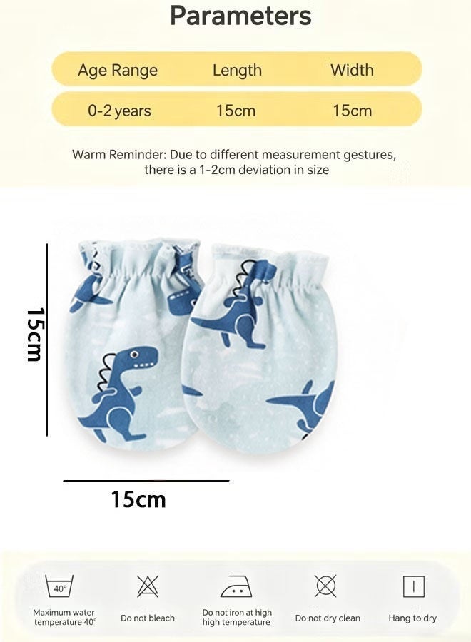Realfrog 6 Pair Baby Anti Scratch Mittens for Newborn Boys Girls, Elasticity Adjustable Breathable Meshes No Scratching Gloves Mitts Mits, Suit 0-12 Months Boy And Girl - Image 2