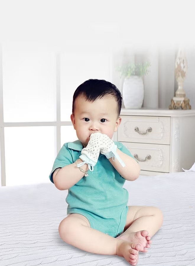 Realfrog 6 Pair Baby Anti Scratch Mittens for Newborn Boys Girls, Elasticity Adjustable Breathable Meshes No Scratching Gloves Mitts Mits, Suit 0-12 Months Boy And Girl - Image 4