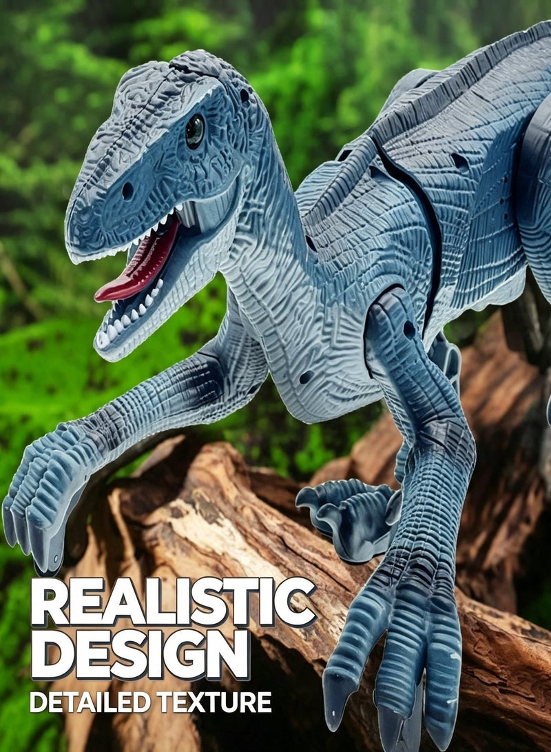 Remote Control Velociraptor Dinosaur Toy, RC Walking Dino with Spray Mist, Realistic Roar Sound & LED Light, Rechargeable Electronic Dinosaur Robot, Kids Gift for Boys Girls Age 4‑12 Years Old - Image 3