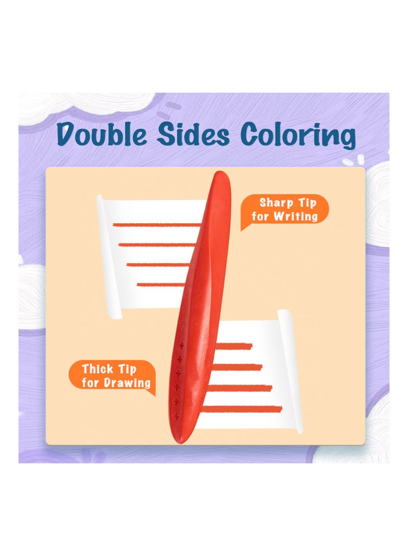 SOLARAE Crayons, Triangle Peanut Crayons for Kids, Non-Toxic Washable Crayons for Toddlers, Paint Crayons, Coloring Art Supplies, Handwriting Posture Correction Coloring Art for Toddlers (12 Colors) - Image 4