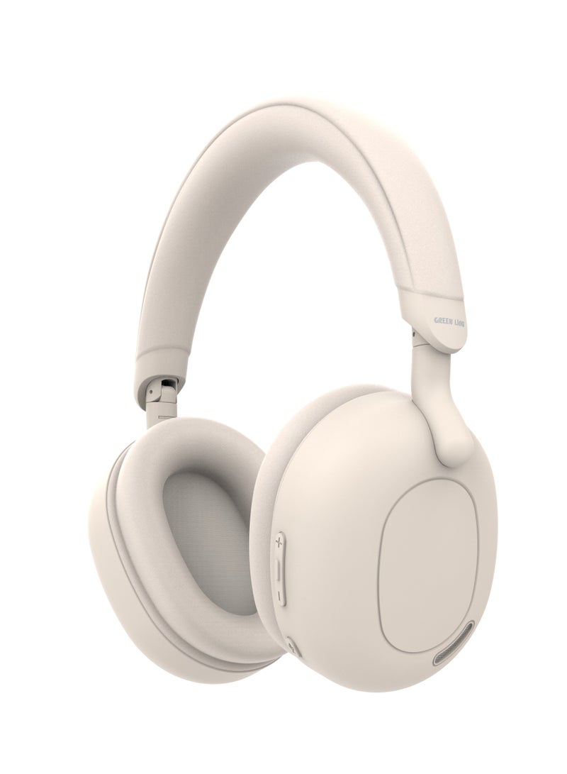 GREEN LION Sunstone Headphone / Long Hours Playing Time / Long-Range Working Distance / AUX Support / Microphone / V5.3 Bluetooth Version / 40mm Driver - Beige - Image 4
