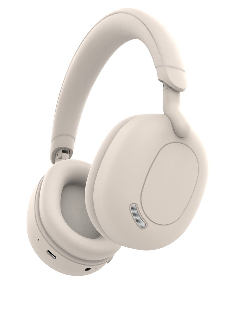 GREEN LION Sunstone Headphone / Long Hours Playing Time / Long-Range Working Distance / AUX Support / Microphone / V5.3 Bluetooth Version / 40mm Driver - Beige - Image 5