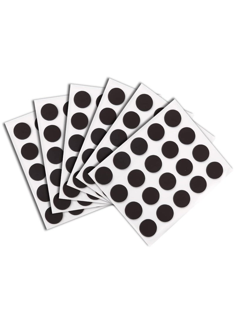 GUDOO 120 Pcs Round Magnets with Adhesive Backing Flexible Self Adhesive Magnets for Crafts Small Sticky Magnetic Dots for Hanging Light Objects DIY School Office Home  - Image 1
